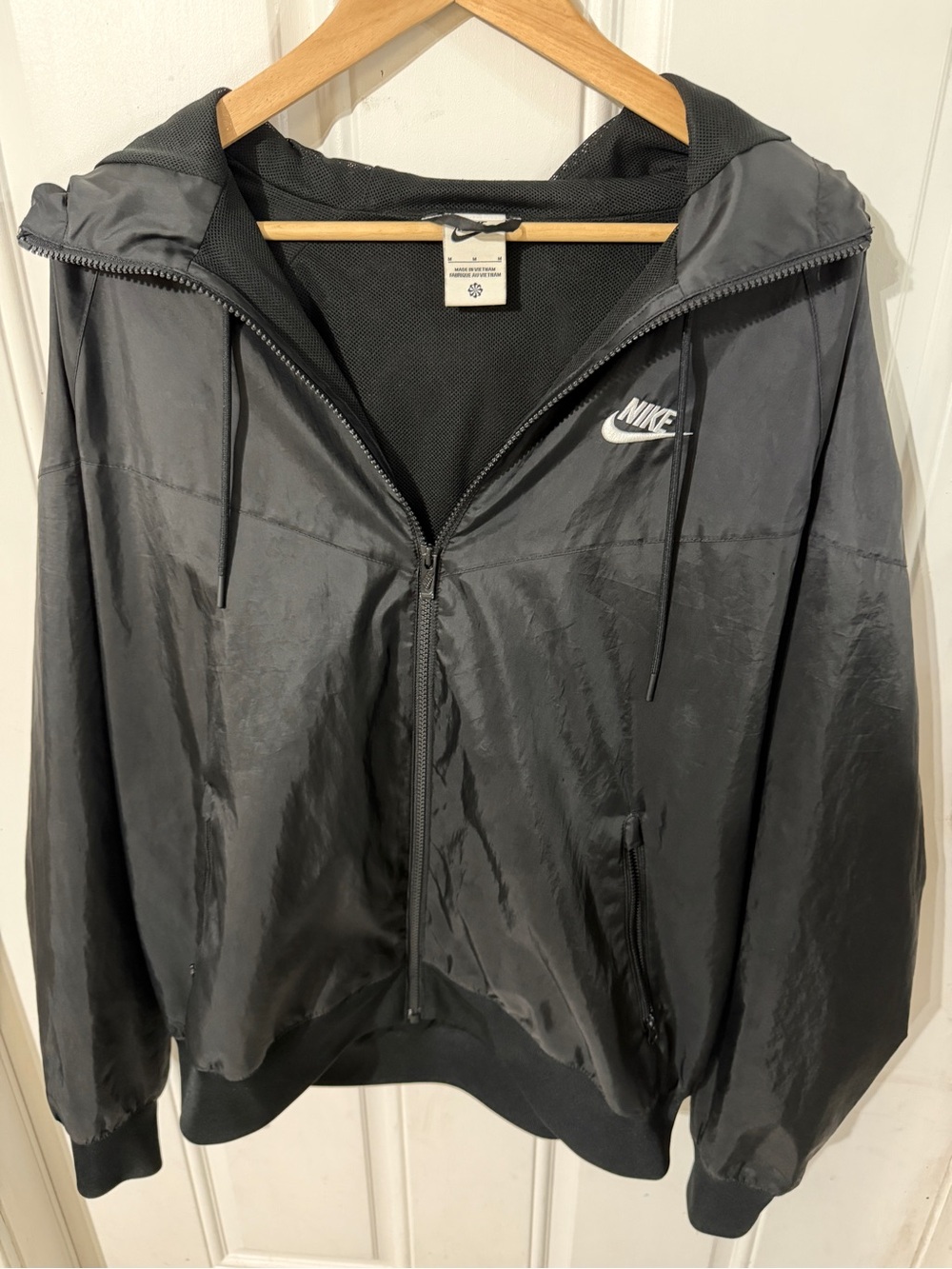 Nike Dark Gray Hooded Windbreaker Jacket